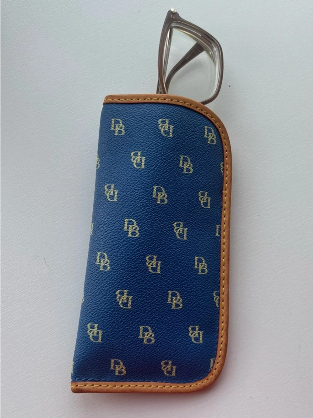 Dooney & Bourke Eyeglass Case - Blue and Tan - Picture 2 of 5